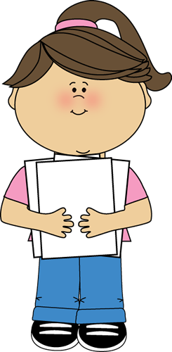 Paper Passer Clipart - Sad Face Girl Clipart (245x500)