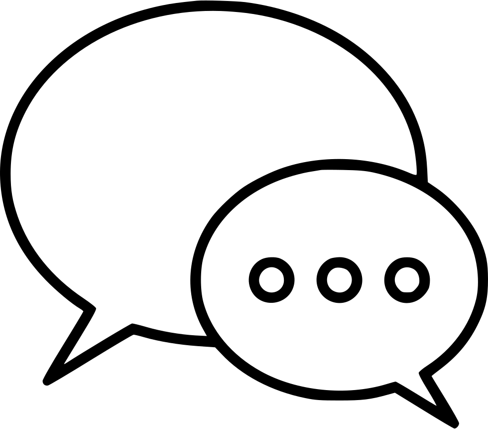 Bubble Chat Conversation Dialog Discussion Message - Conversation Drawing Png (980x860)