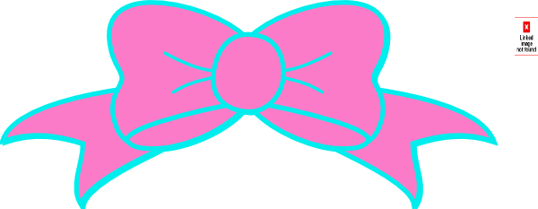 Polka Dots Bow Black Hot Pink Clip Art Vector Online - Hot Pink Large Bows (600x233)