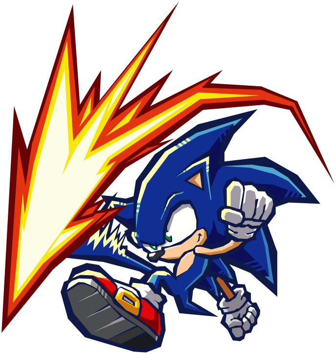Sonic Battle - Sonic Battle Sonic Art (687x723)