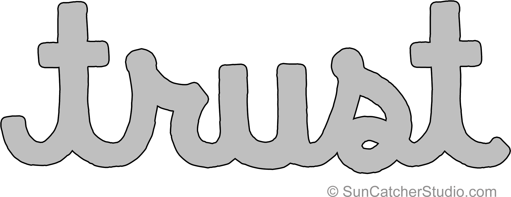 Trust Scroll Saw Pattern Outline Clip Art Printable - Scroll Saw (2100x916)