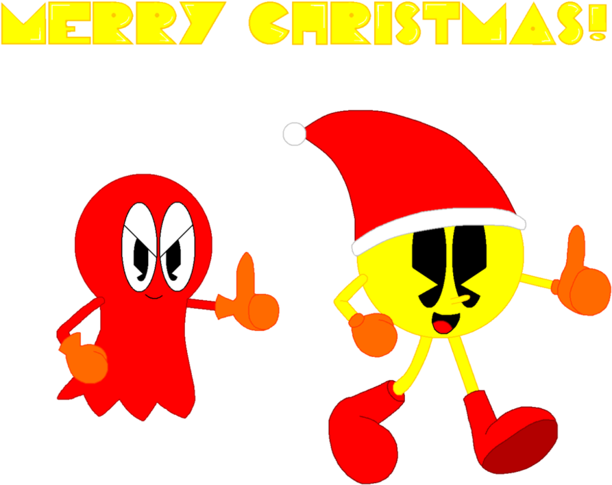 Pac-man And Akabei's Christmas By Cheezn64x - Pac-man And Akabei's Christmas By Cheezn64x (999x799)