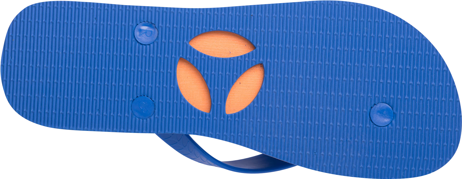Thongs Print Blue / Orange Rubber Flip Flop - Thongs Print Blue / Orange Rubber Flip Flop (1920x730)