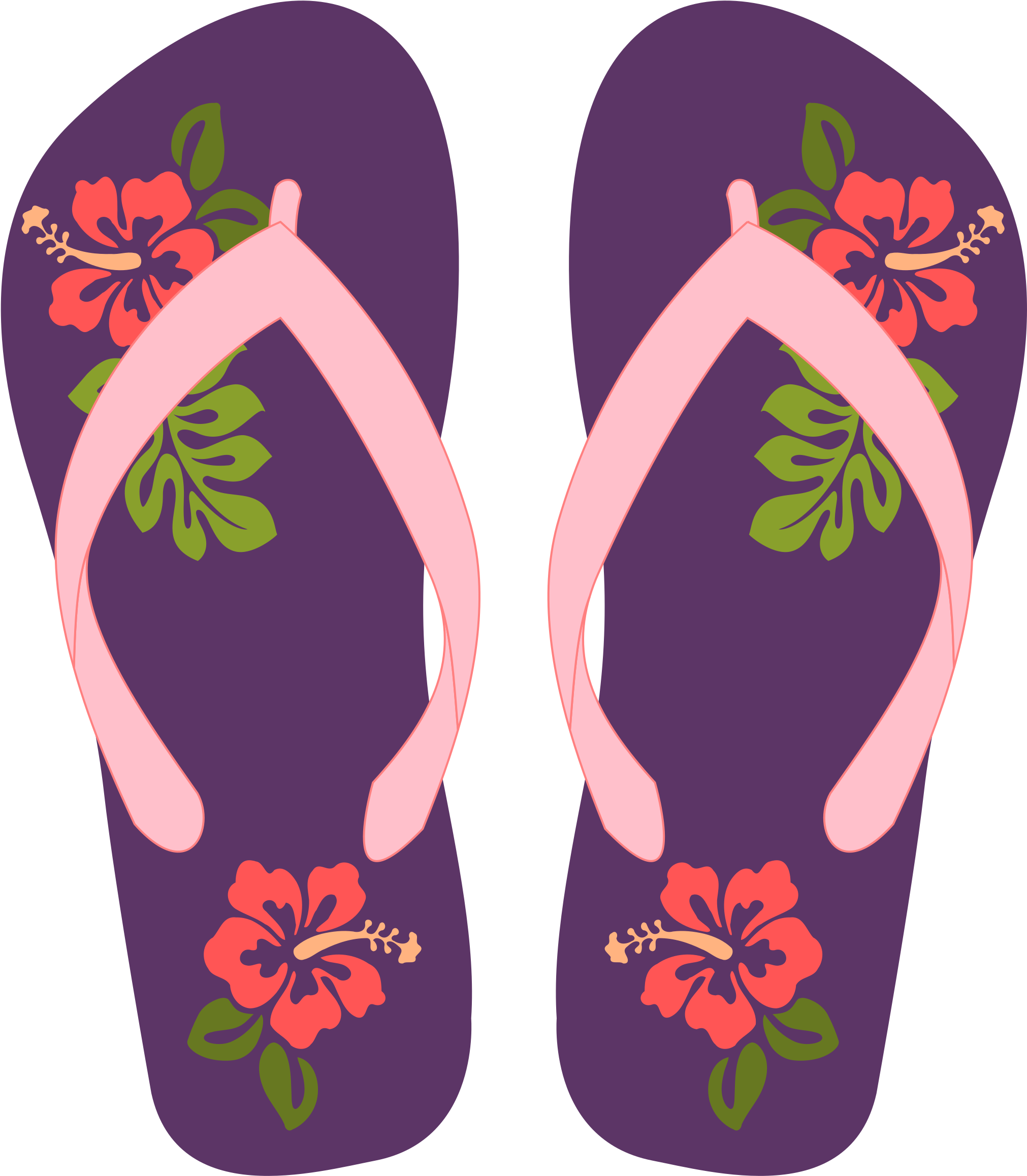 Flipflops 33 - Flip Flops Clipart (2400x2400)