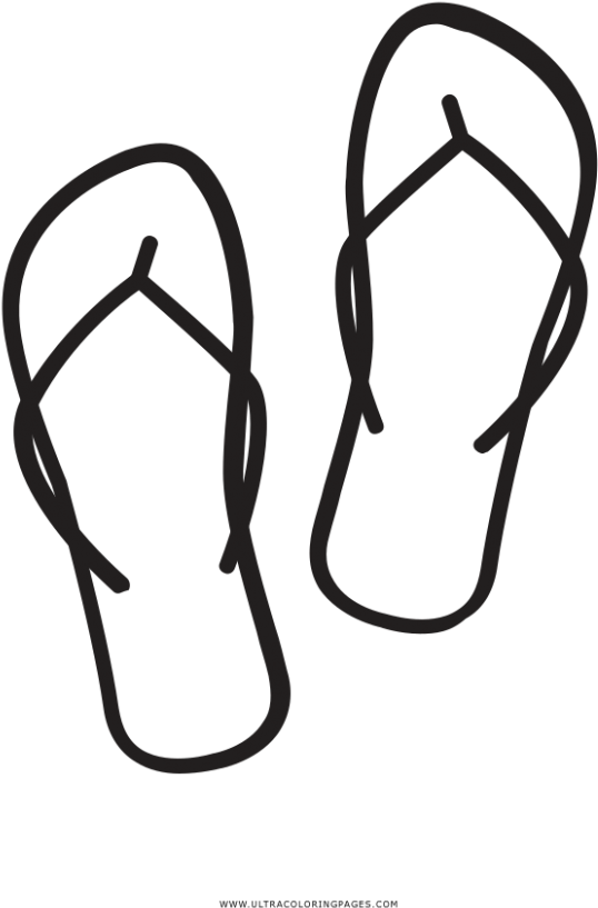 Large Size Of Coloring Books And Pages - Sandália De Dedo Para Colorir (970x970)