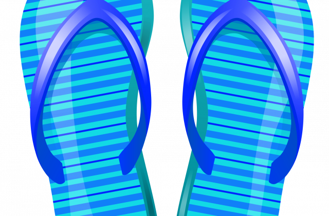 Flip Flop Clipart Black And White Free Clipart Clip - Slipper Clipart (640x420)