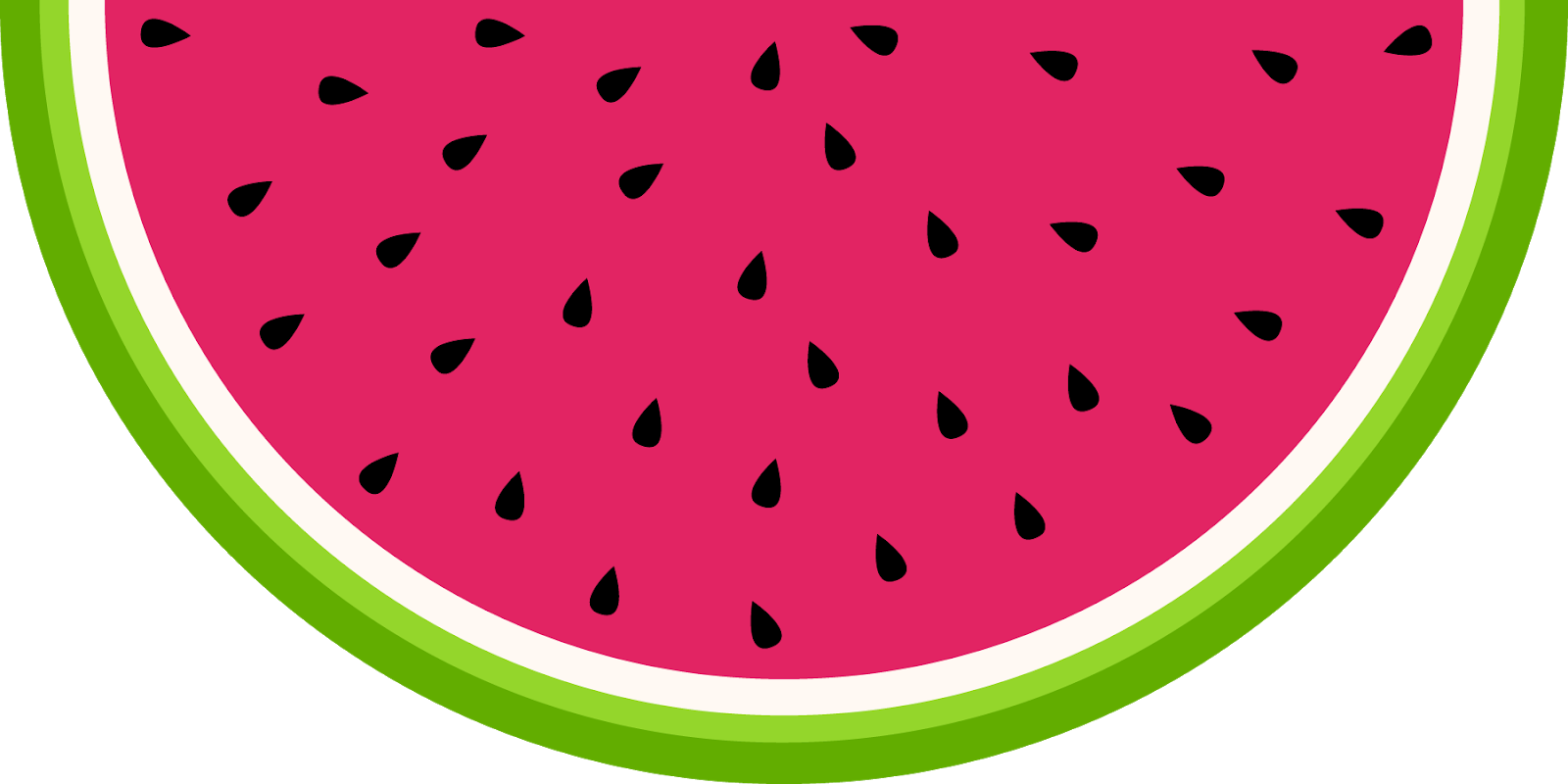 Watermelon Clipart June - Watermelon (1600x800)