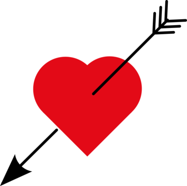 602px-love Heart With Arrow - Love Heart With Arrow (482x480)
