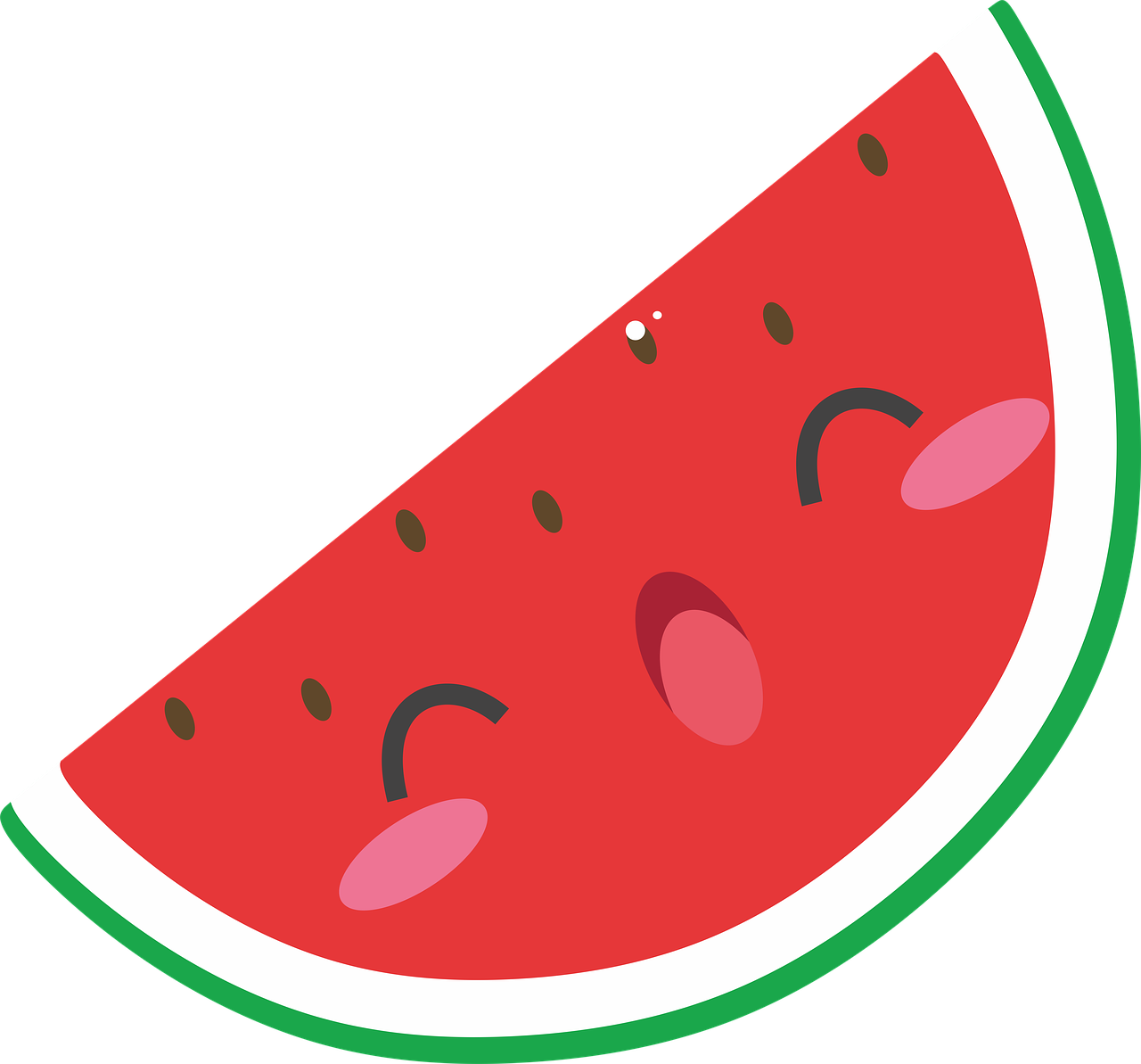 Watermelon Free Pictures On Pixabay Clip Art - Watermelon Kawaii (1280x1193)