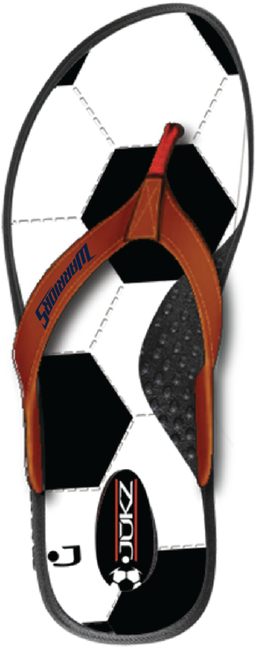 Jukz Sportswear Jukz Soccer Flip Flops (438x1023)