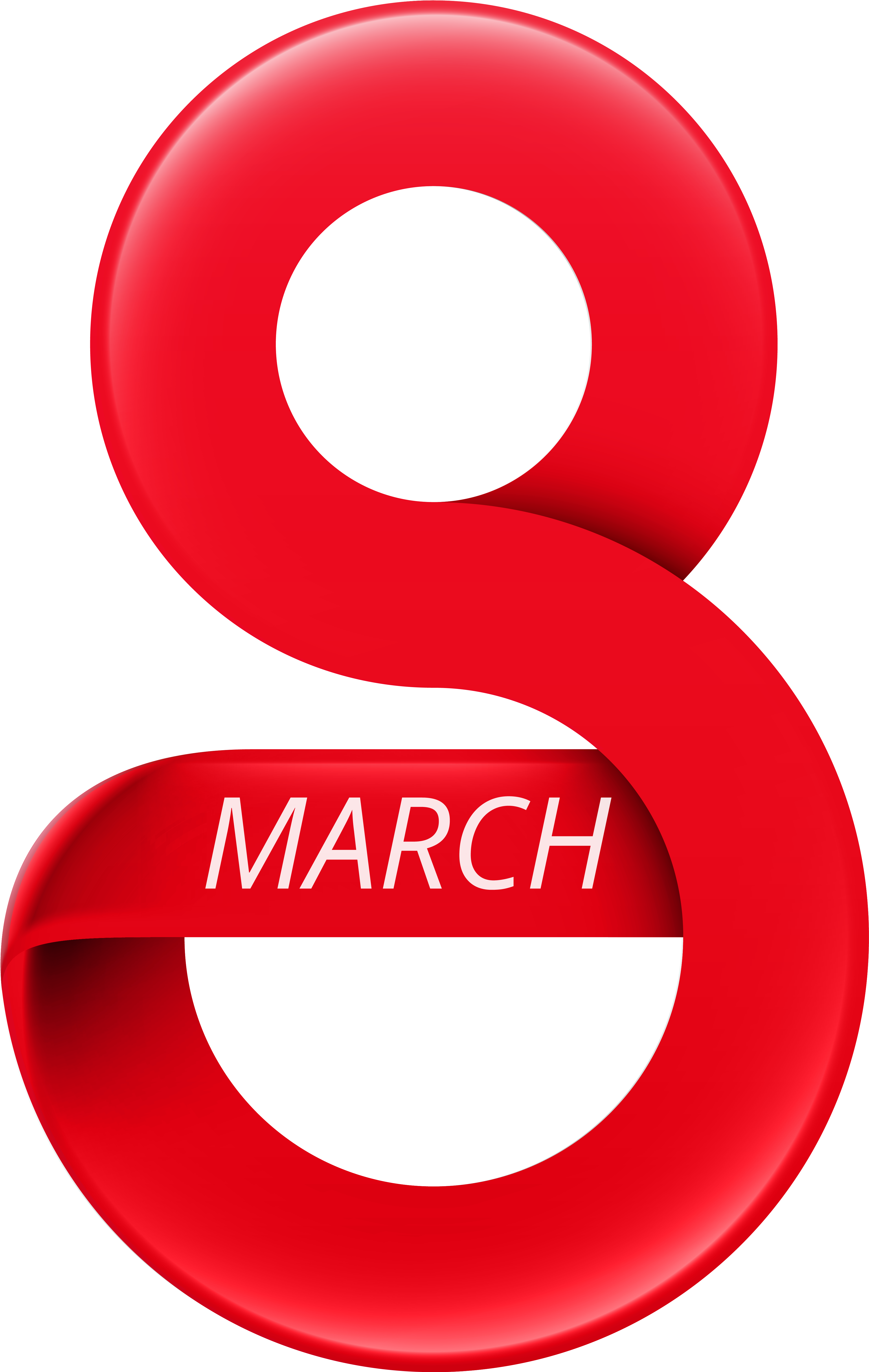 March 8 Red Png Clipart Image - March 8 Png (4023x6277)