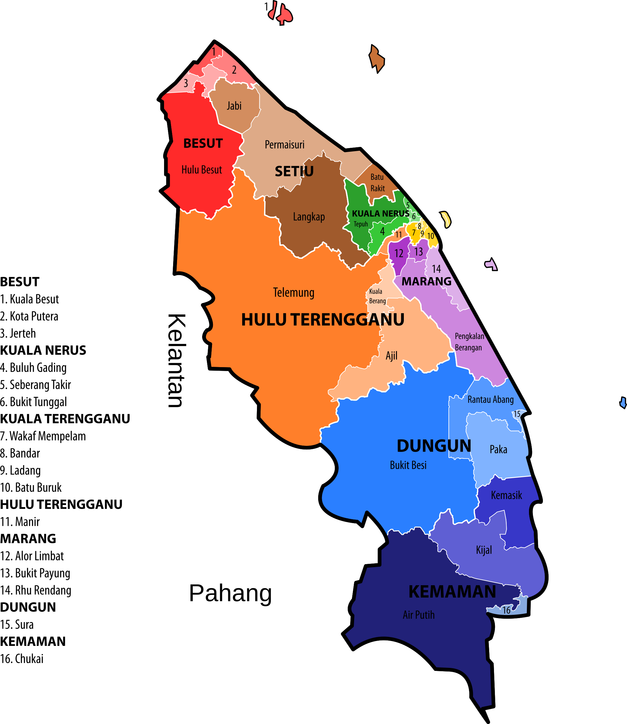 Big Image - Map Of Kuala Terengganu Malaysia (2079x2400)