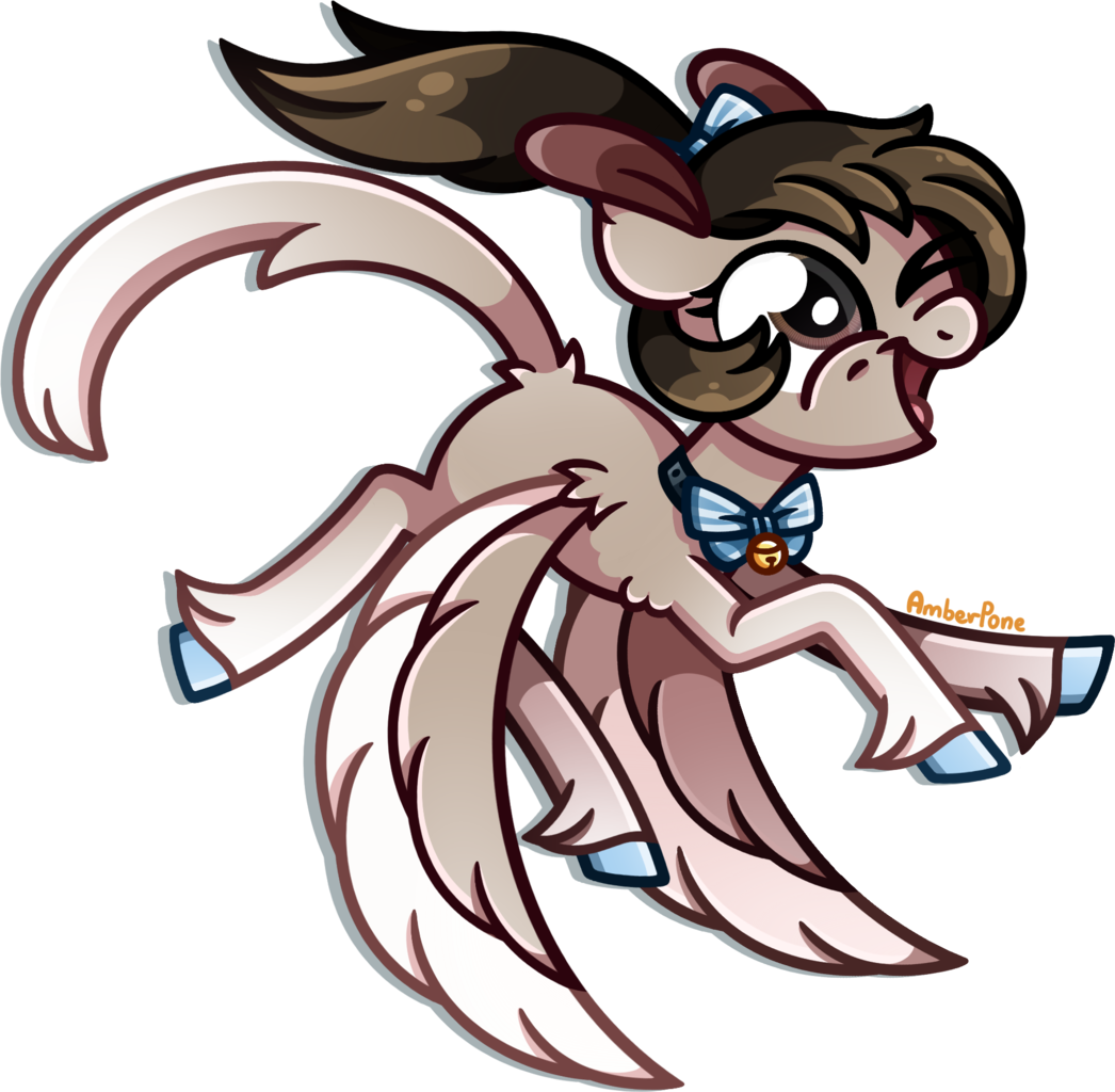 Amberpone, Bell, Blank Flank, Blue, Brown, Brown Eyes, - My Little Pony: Friendship Is Magic (1046x1024)