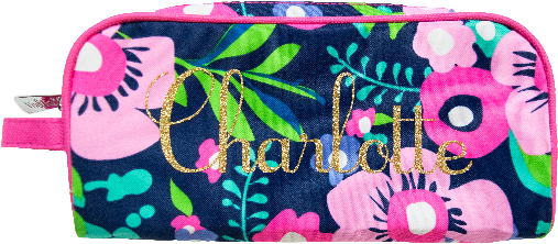 Personalizing A Pencil Case Is A Great Addition To - Viv & Lou Personalized Posie Pencil Pouch Embroidered (850x363)