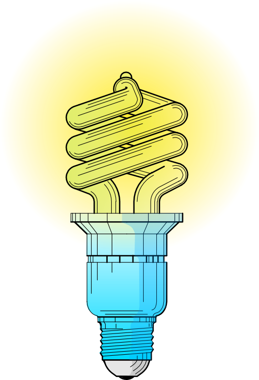 Light Bulb - Cfl Light Bulb Clip Art (512x752)