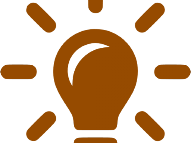 Bulb Clipart Orange - Brown Bulb Icon (640x480)