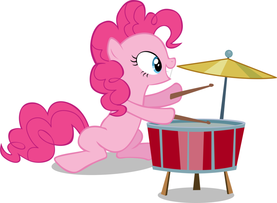 More Like Pinkie Holding A Check Mark By - Pinkie Pie Playing Drums (900x661)