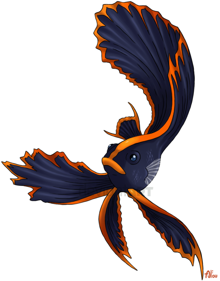 Batfish By Alounea - Pinnatus Batfish Png (740x1080)