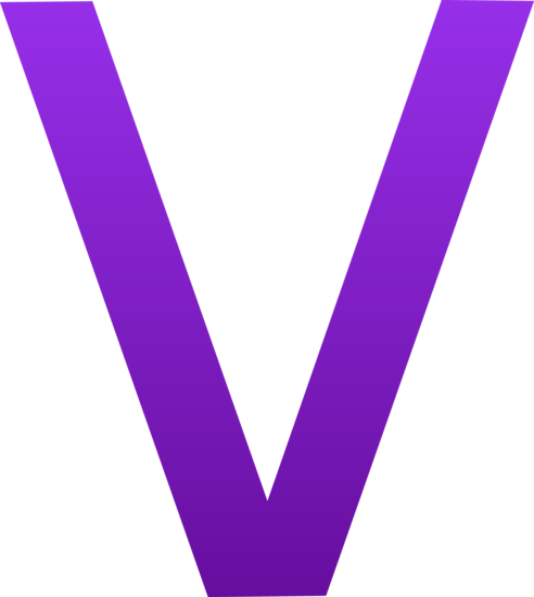 The Letter V - Purple Letter V (492x550)