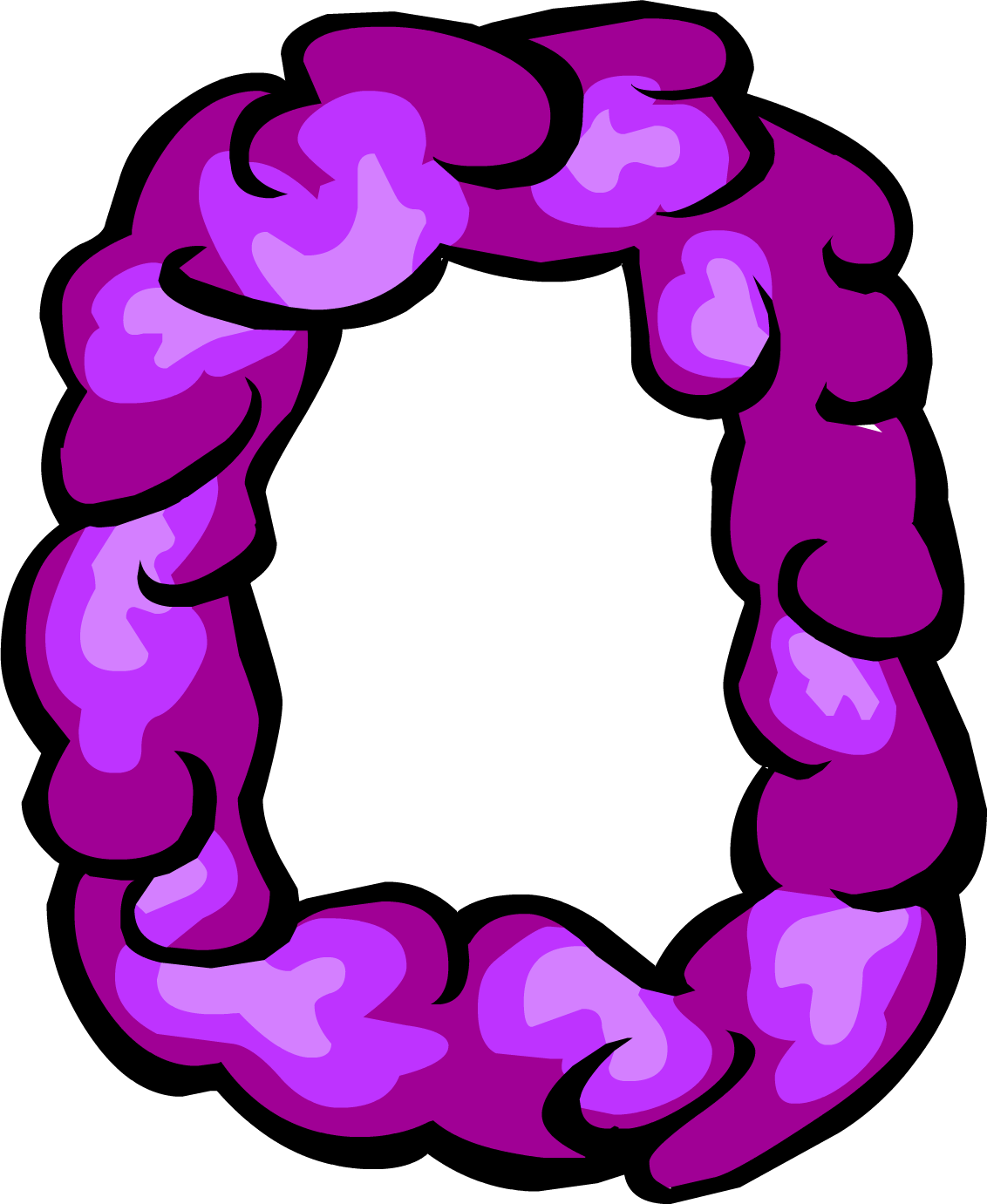 Summer Lei - Club Penguin Blue Lei (1132x1381)