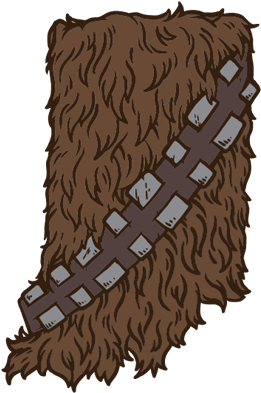 Hoosier Wookie Brown Print - Wookiee (400x400)