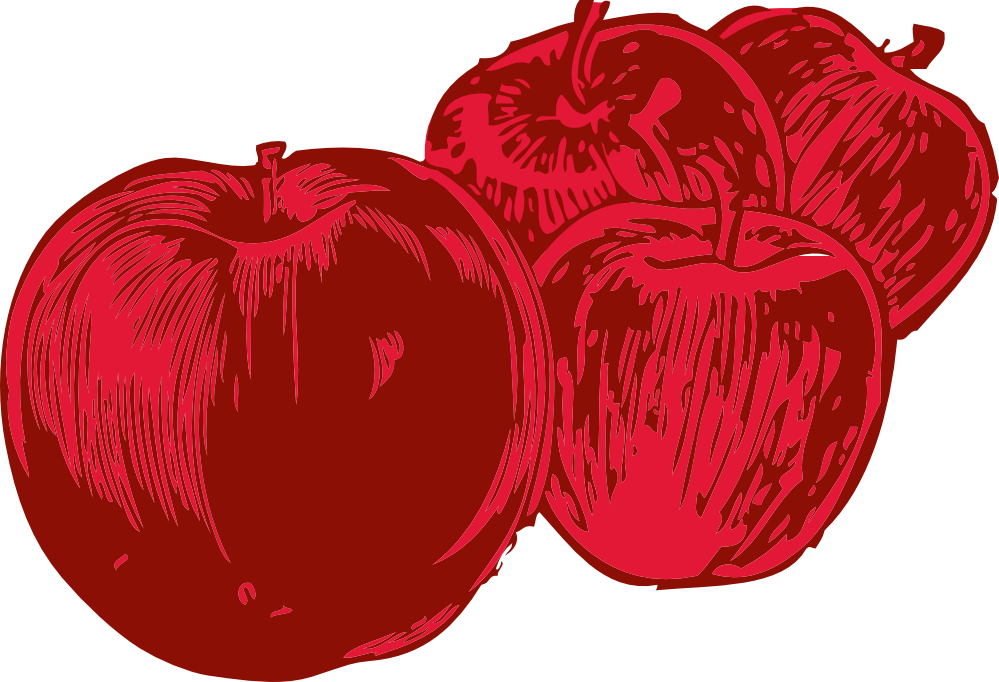 Four Apples 999px 277 - Apples Png (999x682)