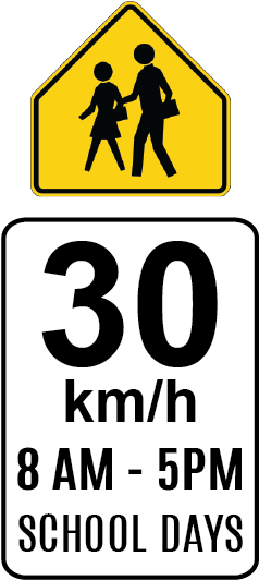 Please Note That There Is Now No Stopping On Shone/percy - School Crossing Sign (383x620)