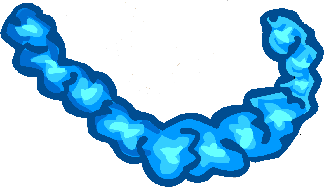 Blue Lei - Club Penguin Lei Png (1199x660)