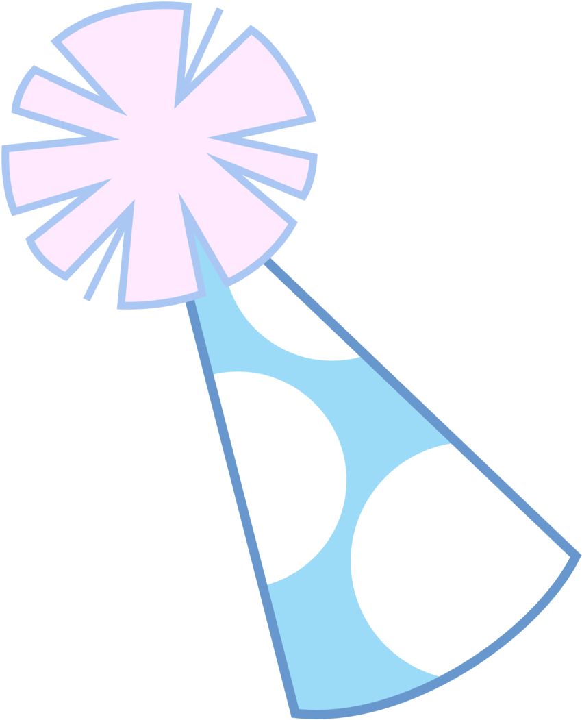 Party Hat By Floppychiptunes On Clipart Library - Blue Party Hat Vector (900x1102)