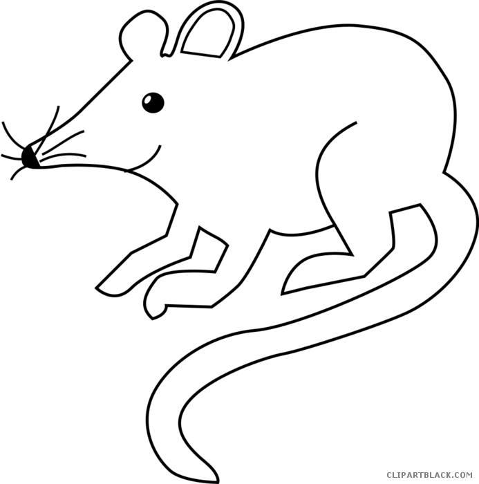 Clip Art Mouse Black And White Images Gallery - Mouse Black And White Cartoon (693x700)
