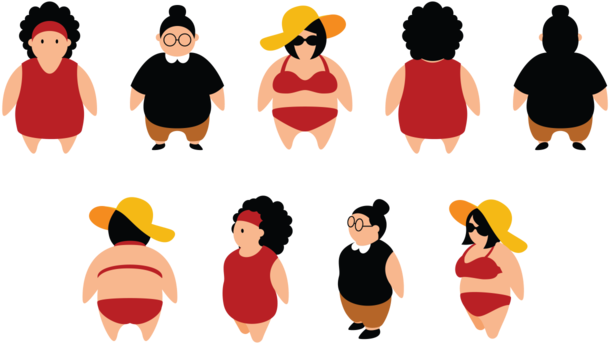 Plus Size Girls Cartoon - Plus Size Cartoon (700x490)