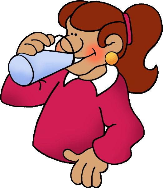 Indiana State Beverage - Drinking Water Clipart Gif (586x664)