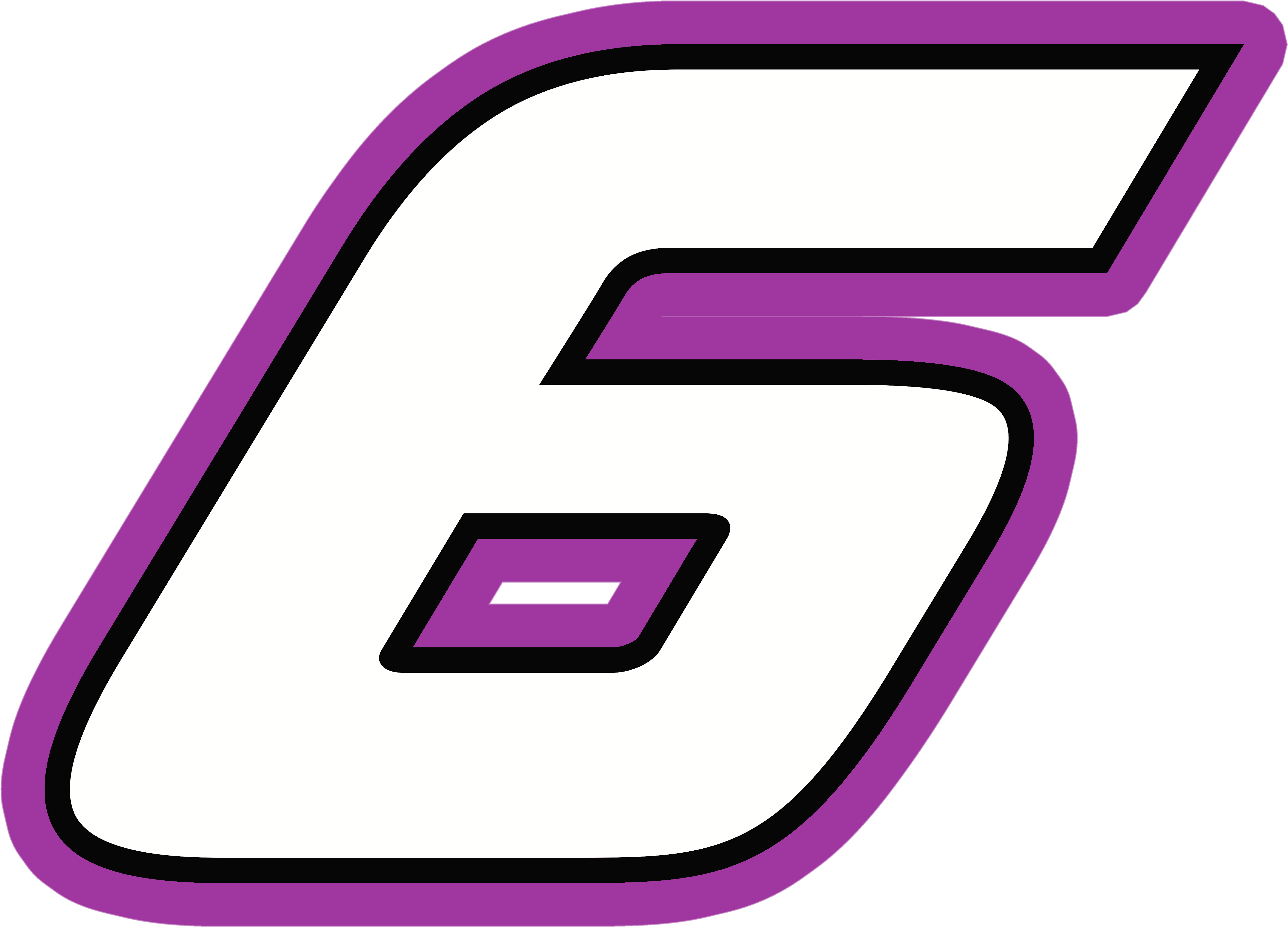 2015 Xfinity Number 6purple - Nascar Number 6 Logo (6359x4255)