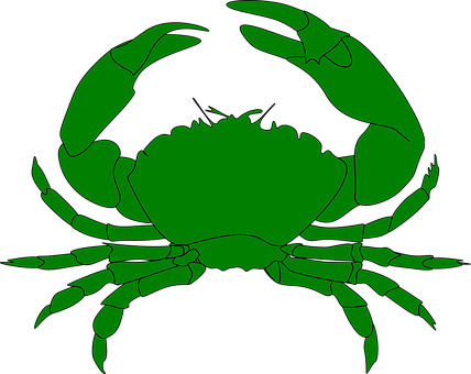 Crab Sea Food Shellfish Marine Water Beach - Crab Green (428x340)
