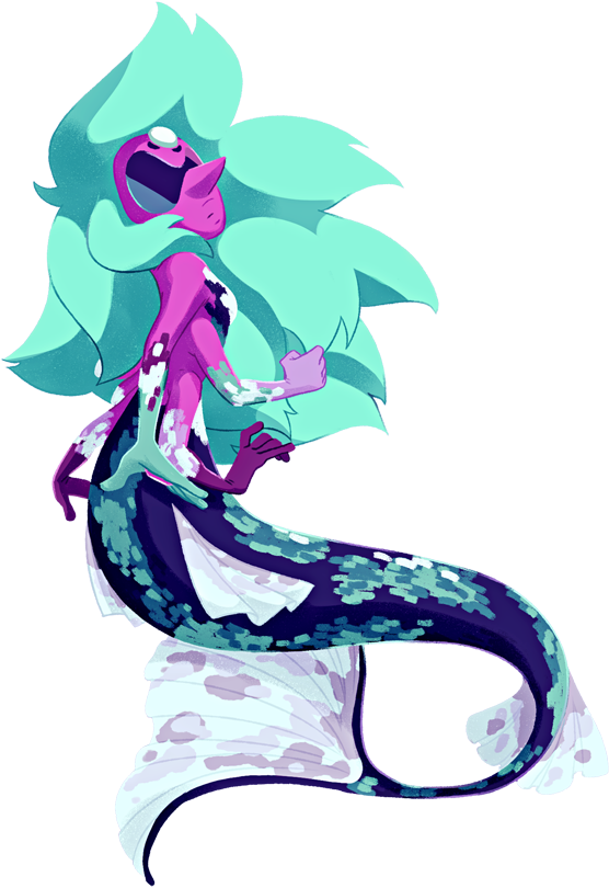 Alexandrite Chibi Mermaid By Weirdlyprecious - Steven Universe Fusion Mermaids (600x874)