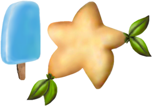 Sea Salt Ice Cream And Paopu Fruit By The Traveiing - Sea Salt Ice Cream And Paopu Fruit By The Traveiing (600x557)