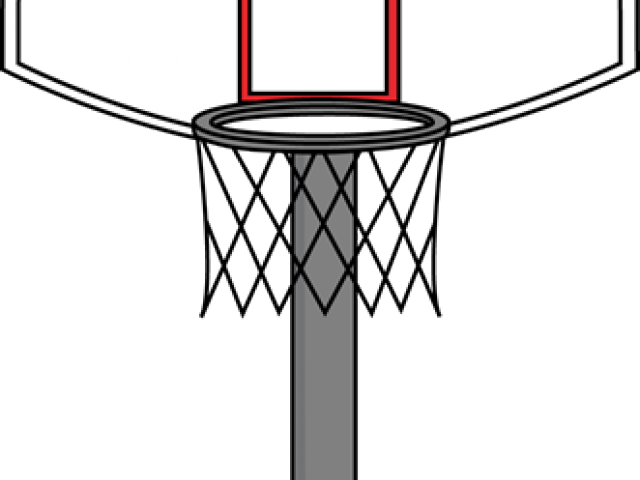 Ring Clipart Basket Ball - Draw A Basketball Hoop (640x480)
