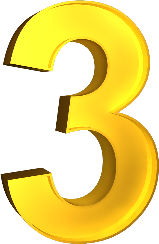 Number 3 Png - Number 3 3d Png (1600x1080)