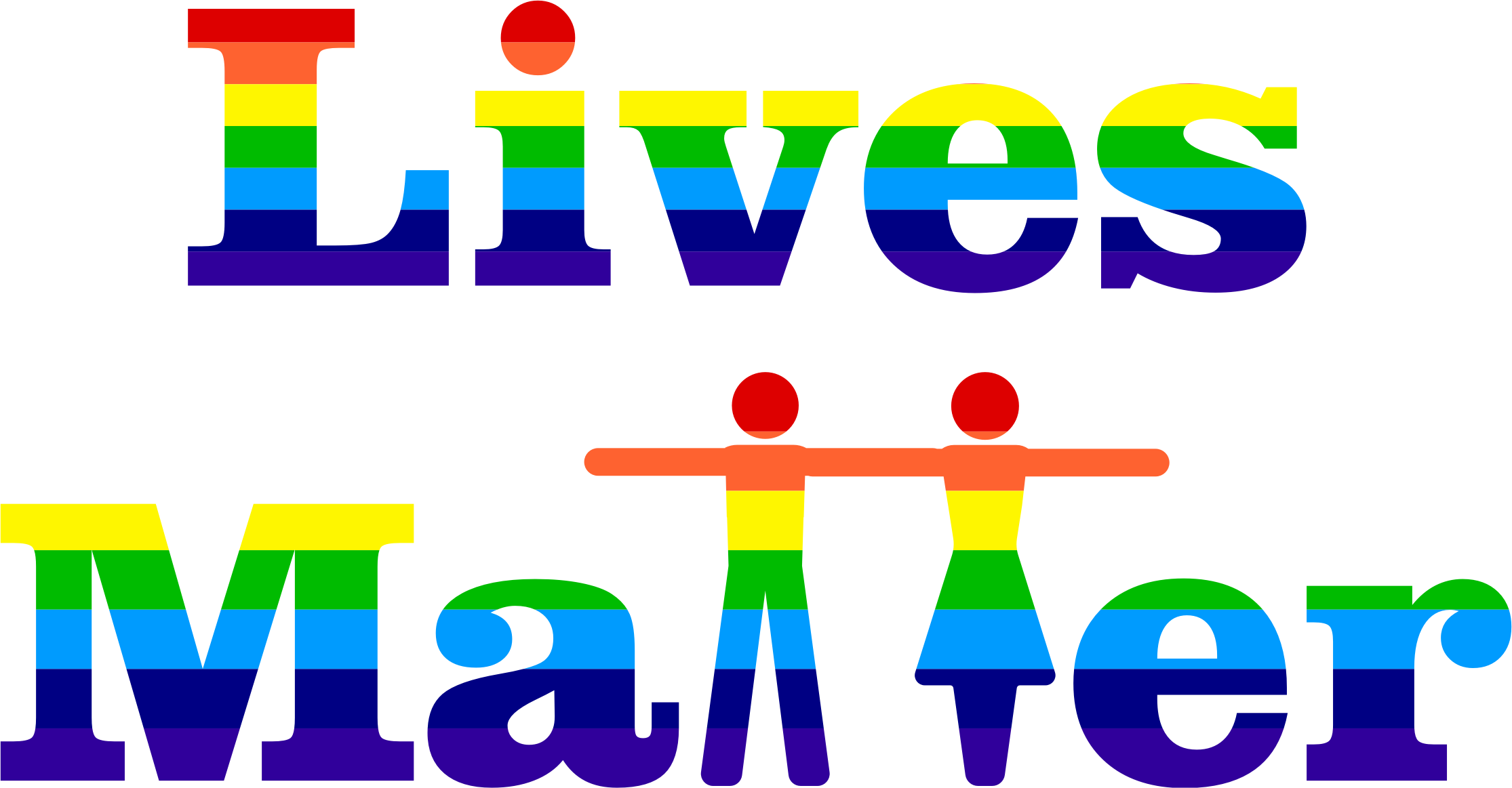 Lives Matter Typography 2 - Personalisierte Bisexual-frau-leben-angelegenheit Ornament (2230x1163)