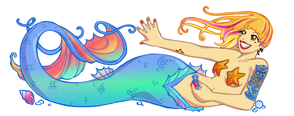 Mermaid Png For Lisa 2 - Mermaid Png For Lisa 2 (1000x396)
