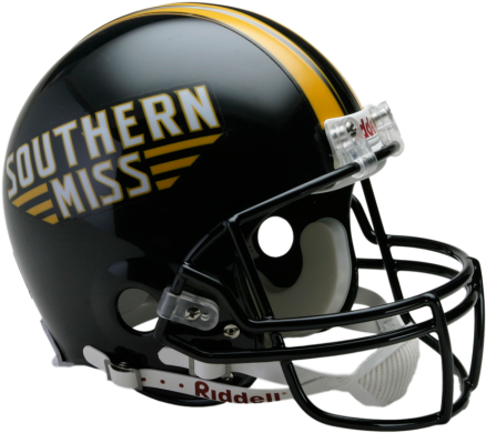 Southern Mississippi Golden Eagles Full Size Authentic - Steelers Helmet (475x429)