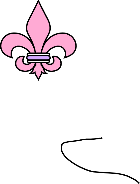 Pink Clip Art - Fleur De Lis Clip Art (450x594)