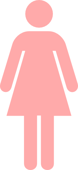 Pink Female Symbol Clipart - Ladies Toilets (270x588)