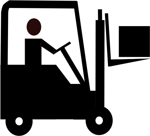 Medium Image - Forklift Clipart Black White (800x566)