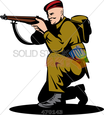 Stock Illustration Of Cartoon Drawing Of Soldier Wearing - Cartoon Soldier  Ww2 - (340x377) Png Clipart Download