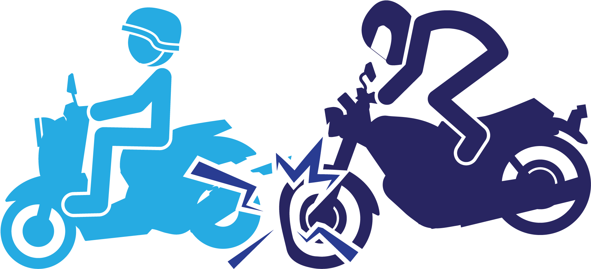 Traffic Collision Motorcycle Accident Clip Art - Motorcycle Accident Vector (2729x1464)