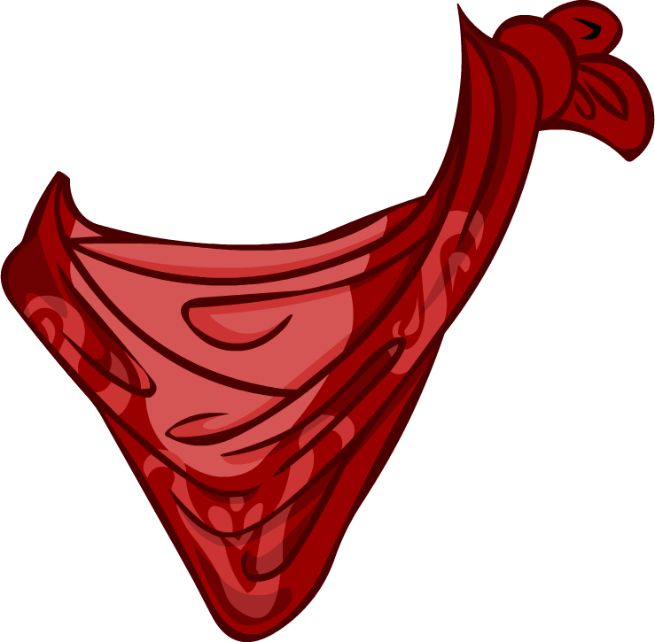 Red Bandana Cutout - Red Bandana Cutout (739x725)
