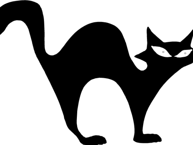 Ghost Clipart Cat - Black Cat Clipart Halloween (640x480)