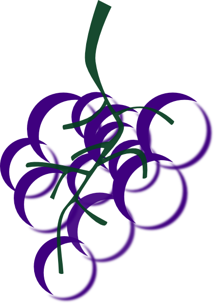 Grapes Filled Clip Art - Grapes Clip Art (420x594)
