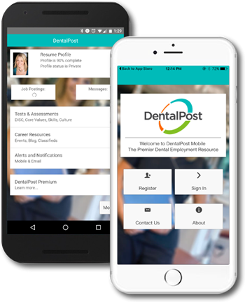 Dentalpost Mobile App - Mobile Phone (350x432)